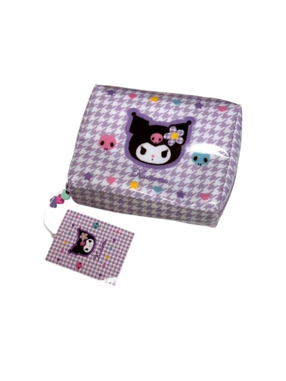 Kuromi Houndstooth Makeup Pouch